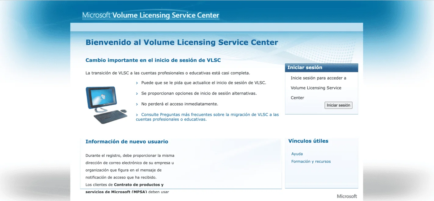 Licenciamiento por volumen de Microsoft